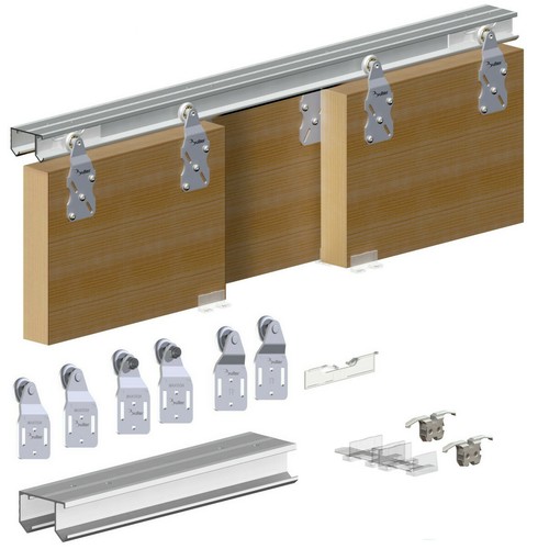 Double wardrobe sliding track - wardrobe,