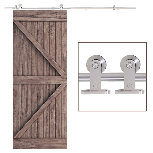 Homcom modern sliding barn - homcom,